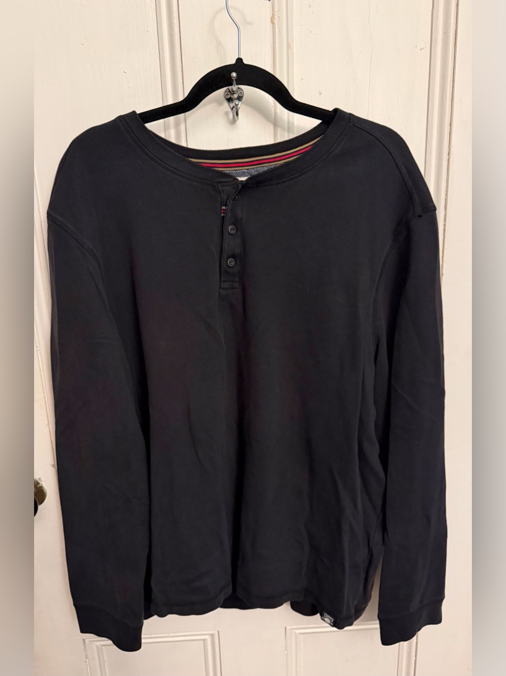 XXX-Large Copper & Oak Supply Cotton Blend Henley — Black